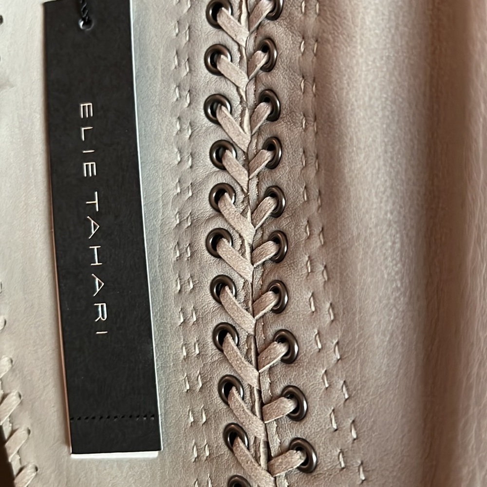 TAHARI ELSIE Lambskin Boho Jacket - Picture 8 of 11